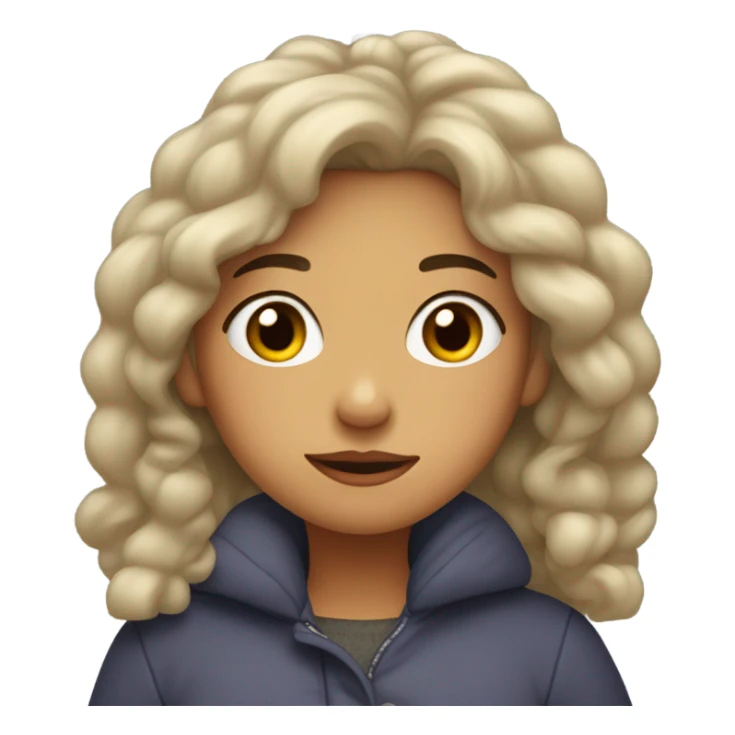 Girl Shivering in the cold  sticker