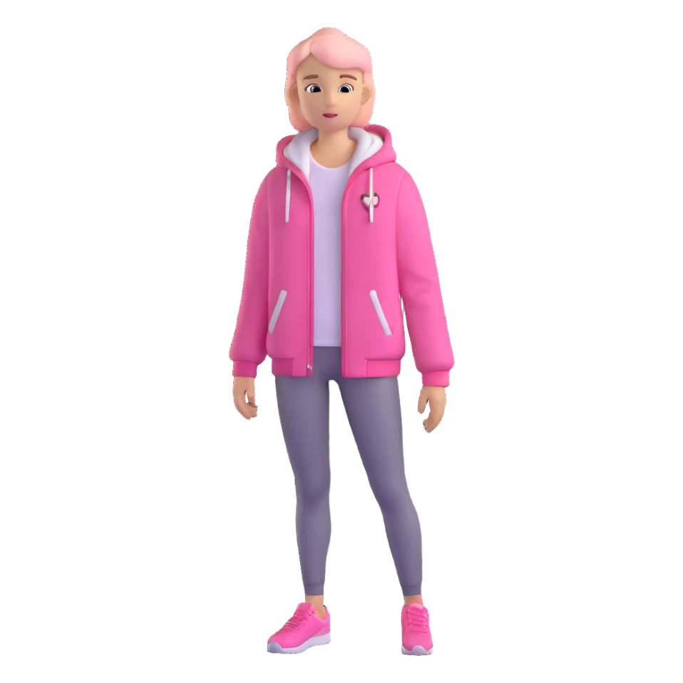 Garett Garrison from Minecraft movie wearing a pink jacket sticker