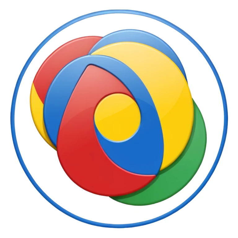 a circle with yellow blue red and green in it such as a uno play card  sticker