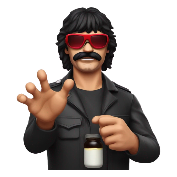 dr disrespect with a lot of mayo on his hands sticker