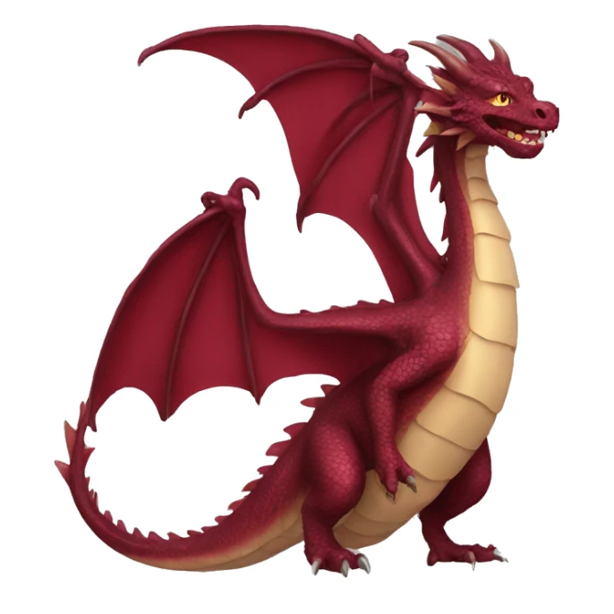 Burgundy dragon sticker