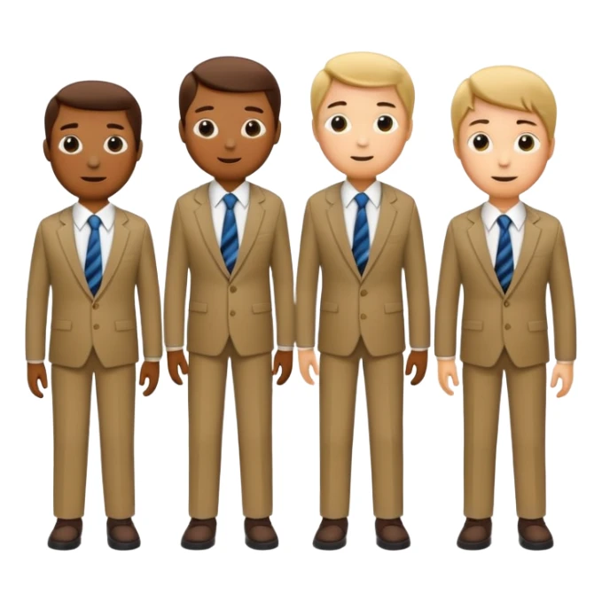 Stick figure family wearing ties sticker