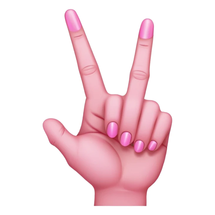 original middle finger emoji with pink skin and no nails sticker