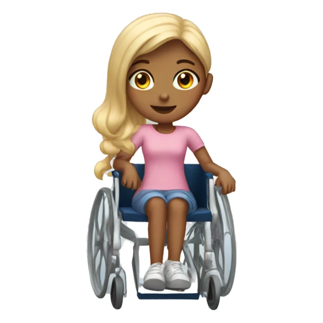 Girl in wheelchair sticker