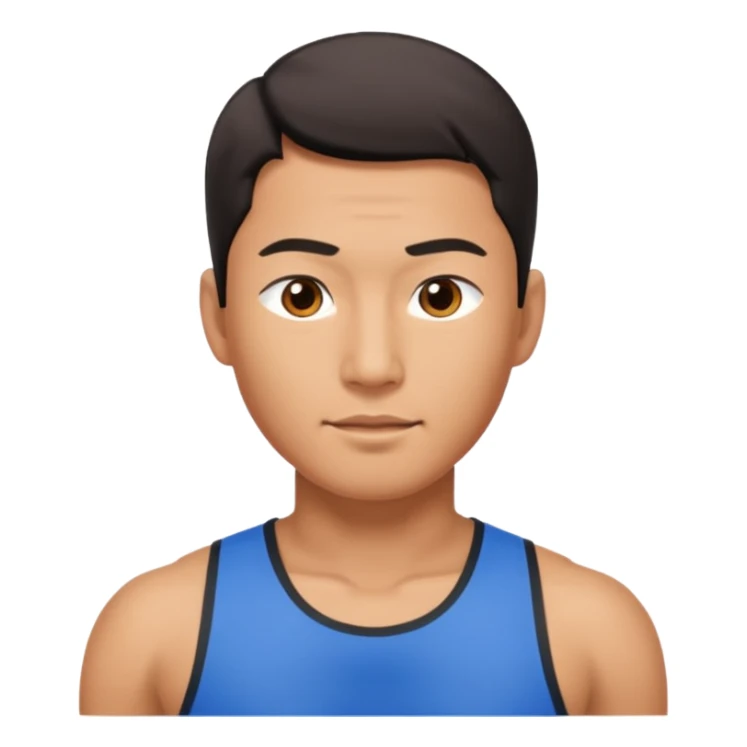 The Asian guy is into sports and is in great shape. sticker