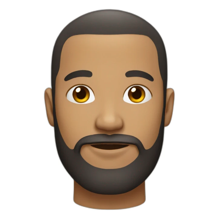 Man with beard mixed race high hairline sticker