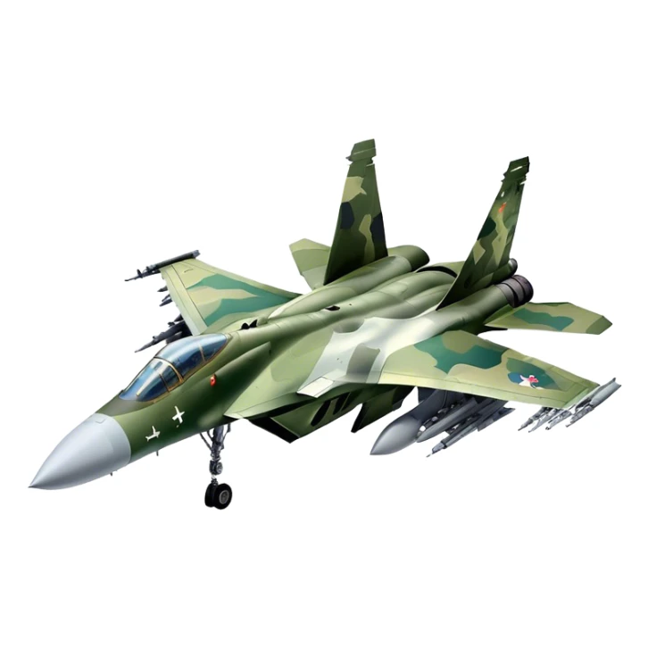 SU-35 Jet - Sukhoi (Model Year: 2020) (Iconic colour: Camouflage green) sticker