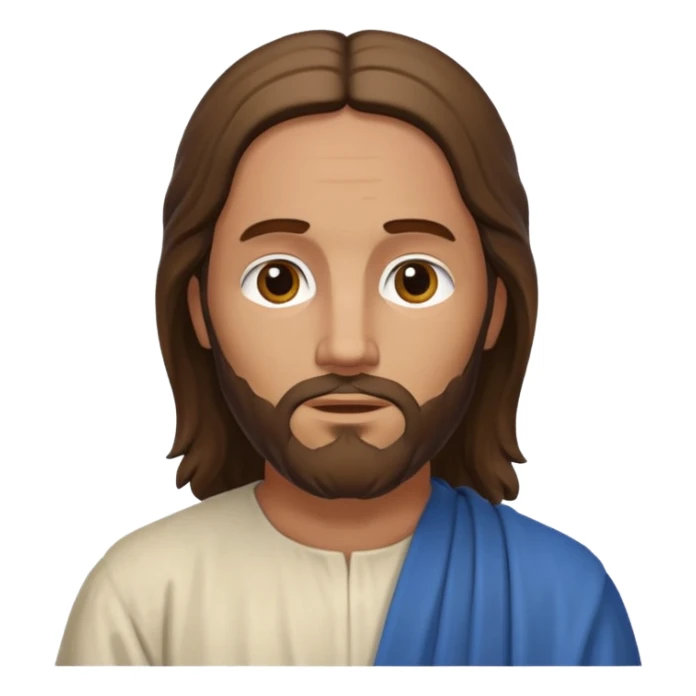 portrait, head and shoulders, Jesus's apostle Thomas, normal emoji style, facing right sticker