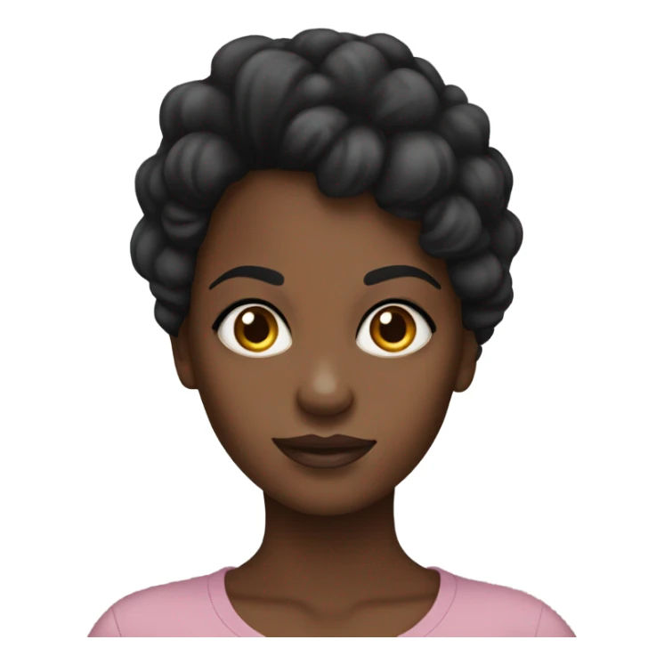 Pretty black woman with big eyes  sticker