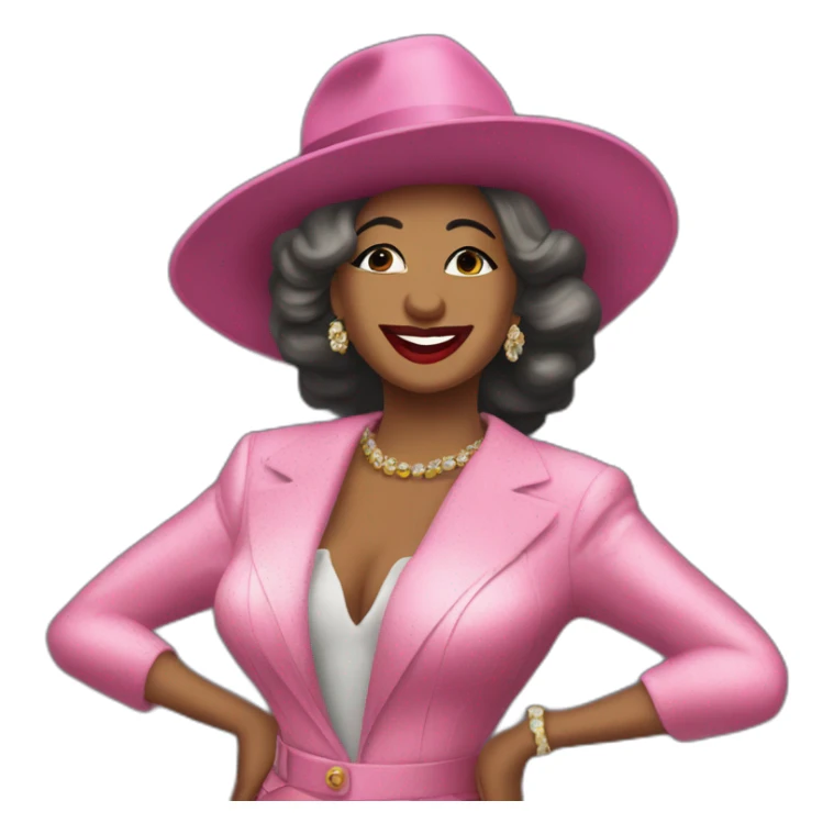 celia cruz with hat and dark hair - iterate again, please center the image sticker