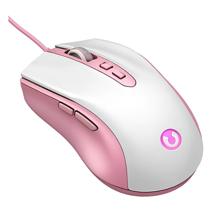 pink white  soft classic gaming mouse for macbook sticker