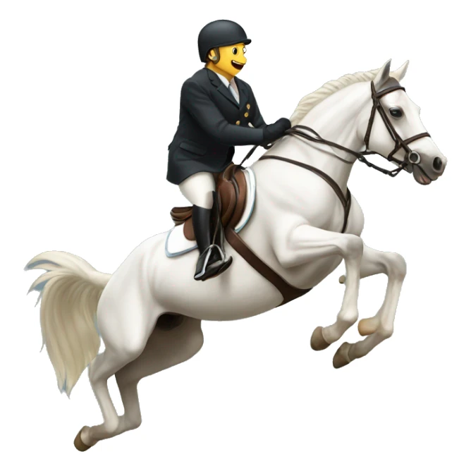 A horse jumping wiht out  a rider  sticker