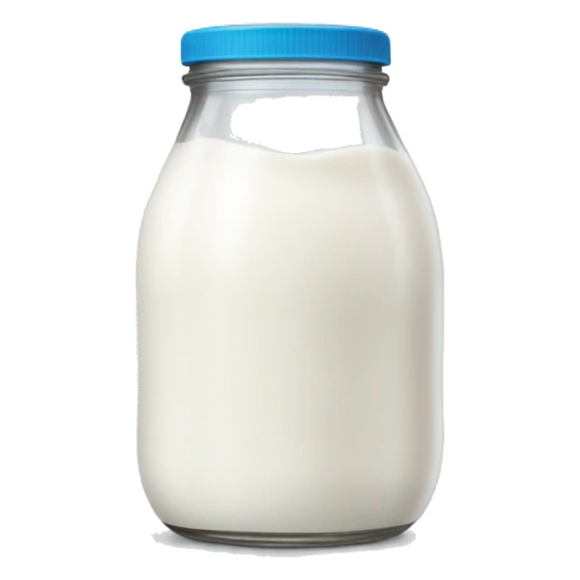 Milk jar with milk coming out of it sticker