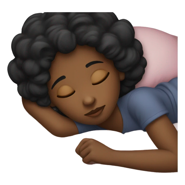 a black haird girl sleepinh sticker