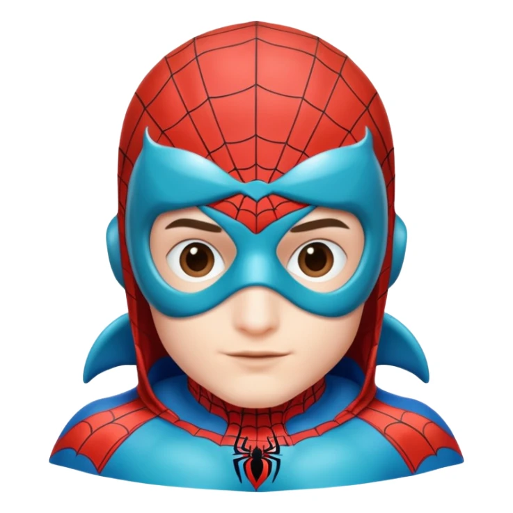 A TV mixed with Spider-Man and Spider-Man wearing a dolphin outfit sticker