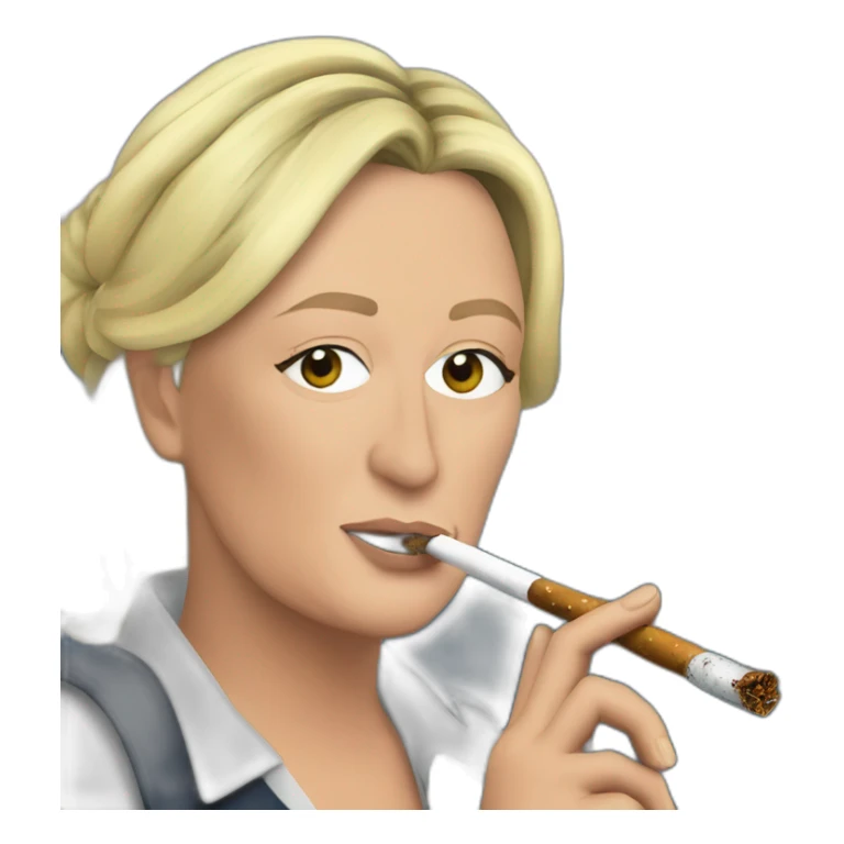 Marine le pen smoking canabis sticker