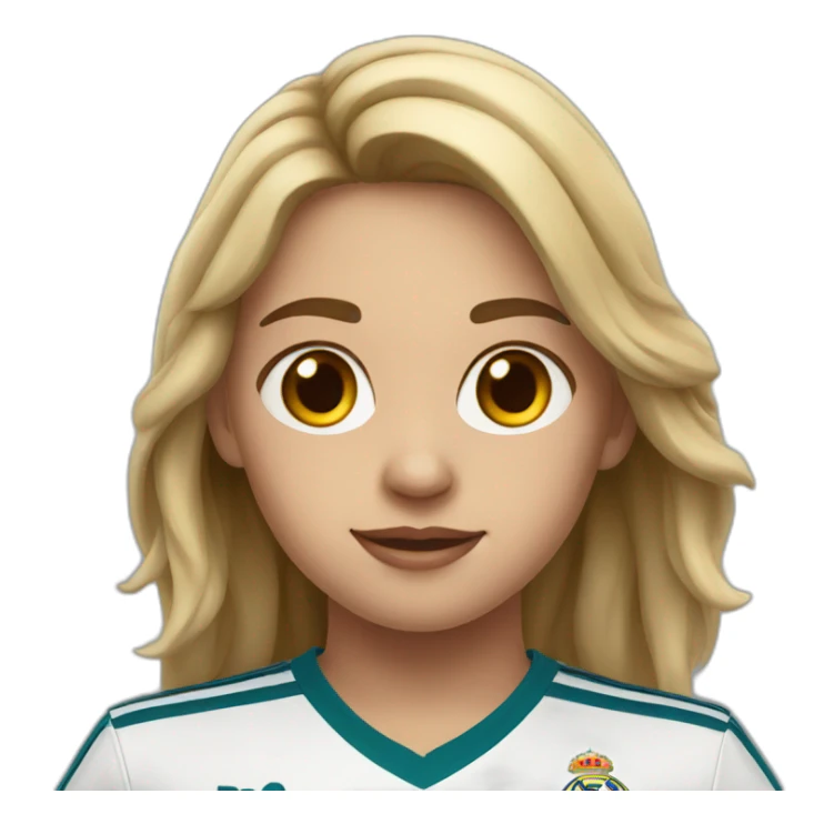 Girl in real madrid jersey sticker