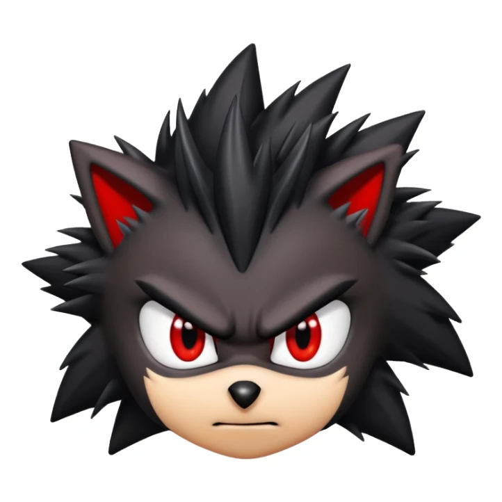 a emoji of the shadow the hedgehog  sticker