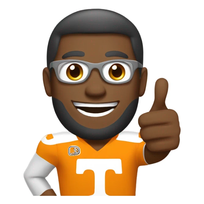 Tennessee Vols fan giving thumbs up sticker