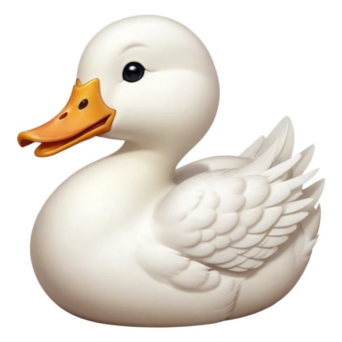 Cinematic Cute Yawning White Duck Portrait Emoji, Head tilted slightly with a dramatic, wide-open yawn, showcasing a soft, downy white plumage with gently drooping wings, round eyes barely open in drowsy contentment, Simplified yet irresistibly adorable features, highly detailed, glowing with a soft, cozy glow, high shine, relaxed yet expressive, stylized with a touch of whimsy, bright and endearing, soft glowing outline, capturing the essence of a sleepy yet affectionate duck, so drowsy it feels like it could float out of the screen and curl up for a nap! sticker
