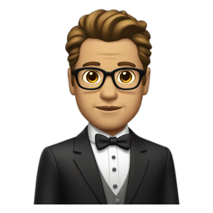 Benocio del toro suit slicked back hair sticker