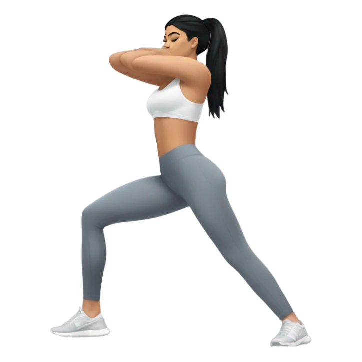 Kylie Jenner squatting  in yoga pants sticker