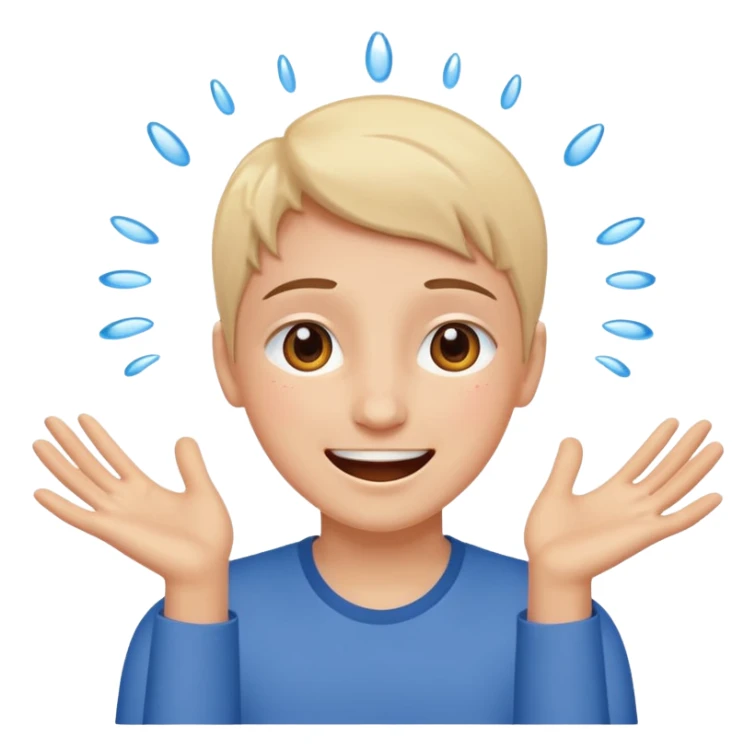 super happy tears excited hopeful hands sticker