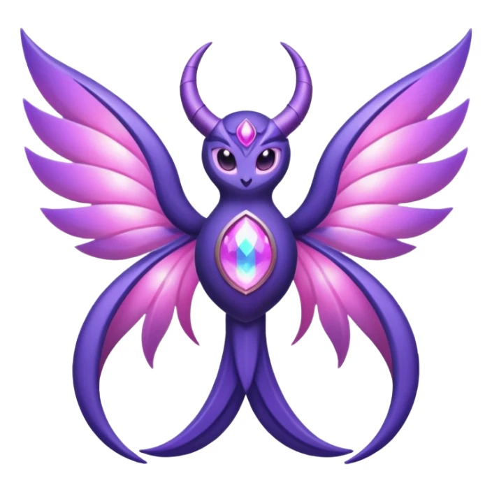 Pokemon legendary purple and pink lunala sticker
