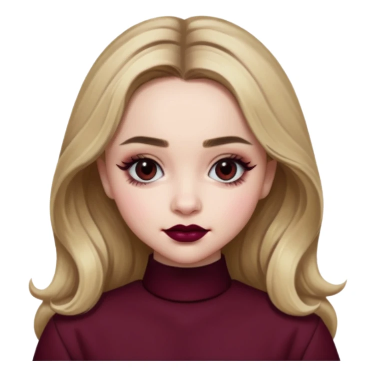 Sabrina carpenter wearing burgundy lipstick  sticker