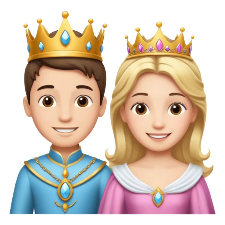 The boy is getting a princess makeover in before and after look  sticker