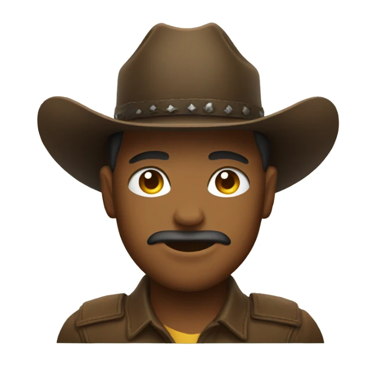 salute emoji with a cowboy hat sticker