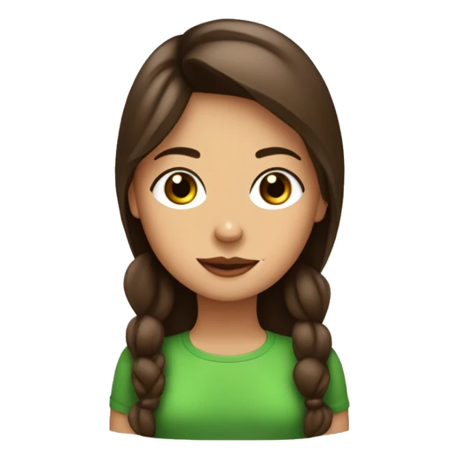 Muchacha con ojos verdes, cabello café con un perrito en las manos sticker