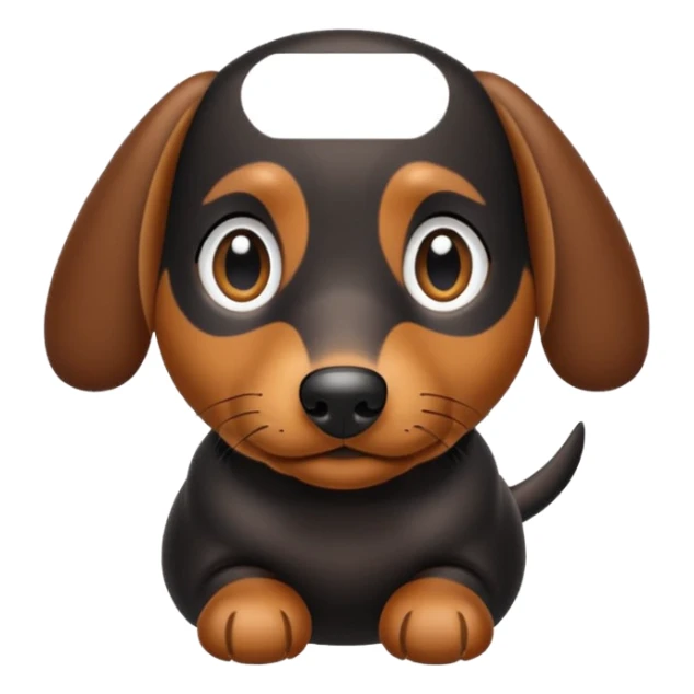 Wiener dog black and brown  sticker
