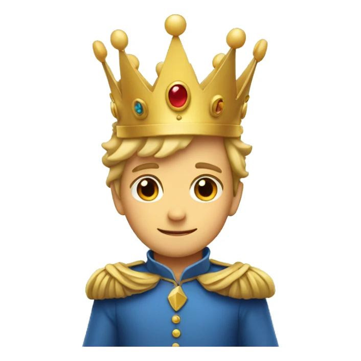 A little prince in a crown on his head sticker