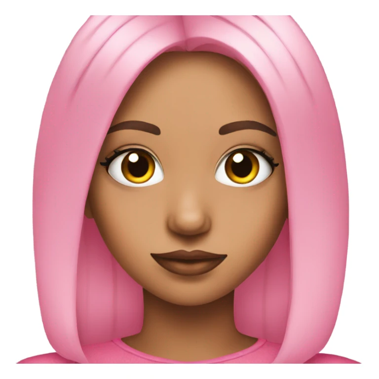 girl wearing all pink with lashes  sticker