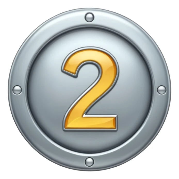 A badge for a paid silver subscription with the number 2 sticker
