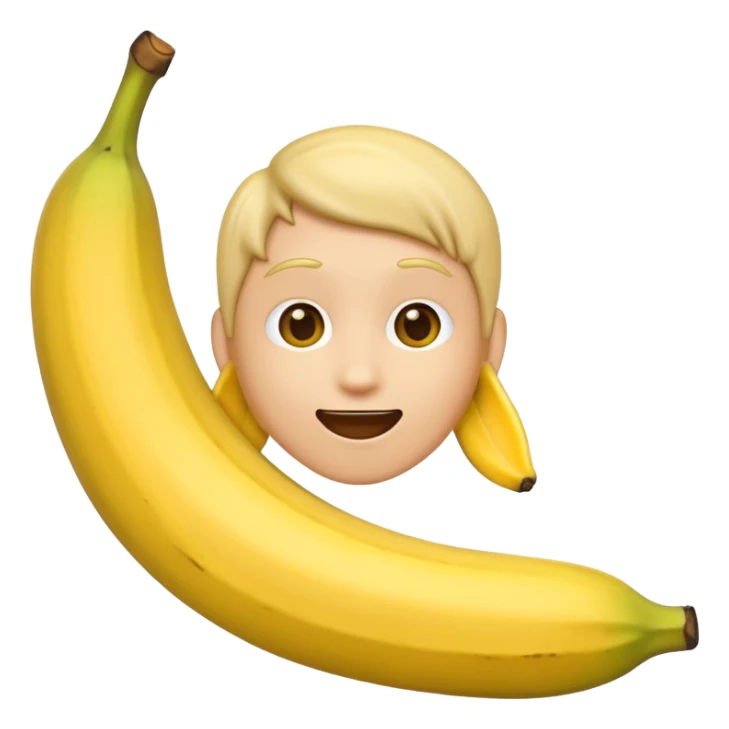 Emoji with banaan in ear sticker