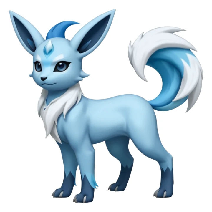 Glaceon-Samurott-Absol-Fakémon-hybrid-creature (full body)  sticker