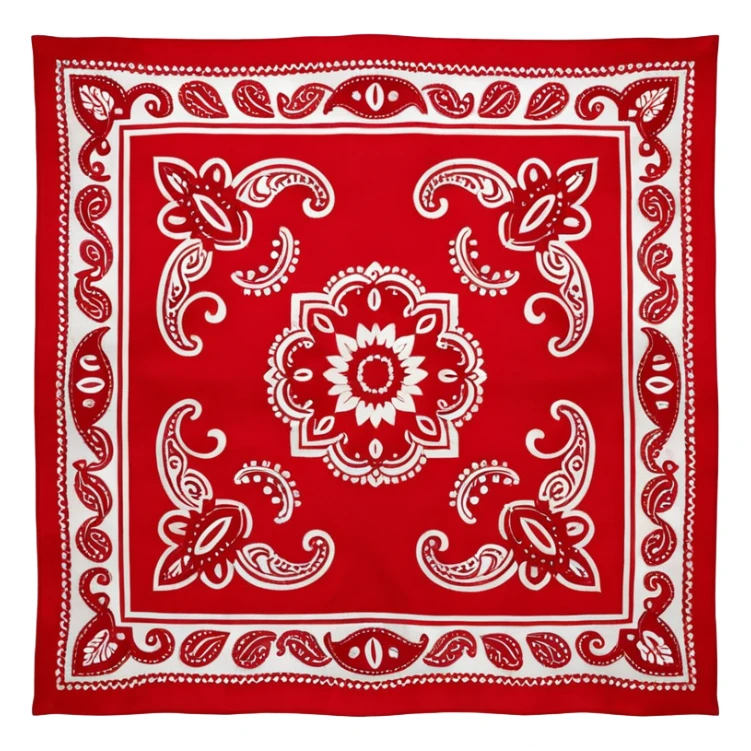 Red paisley bandana sticker