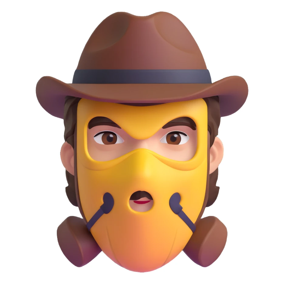 Arthur Morgan with a mask sticker