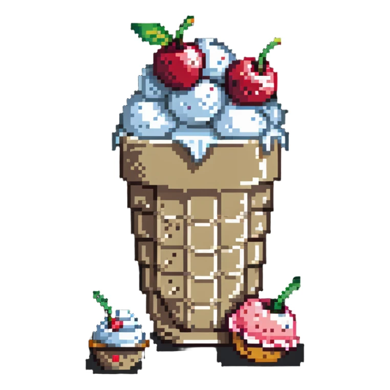 cream soda with a scoop of ice cream and a cherry on top sticker