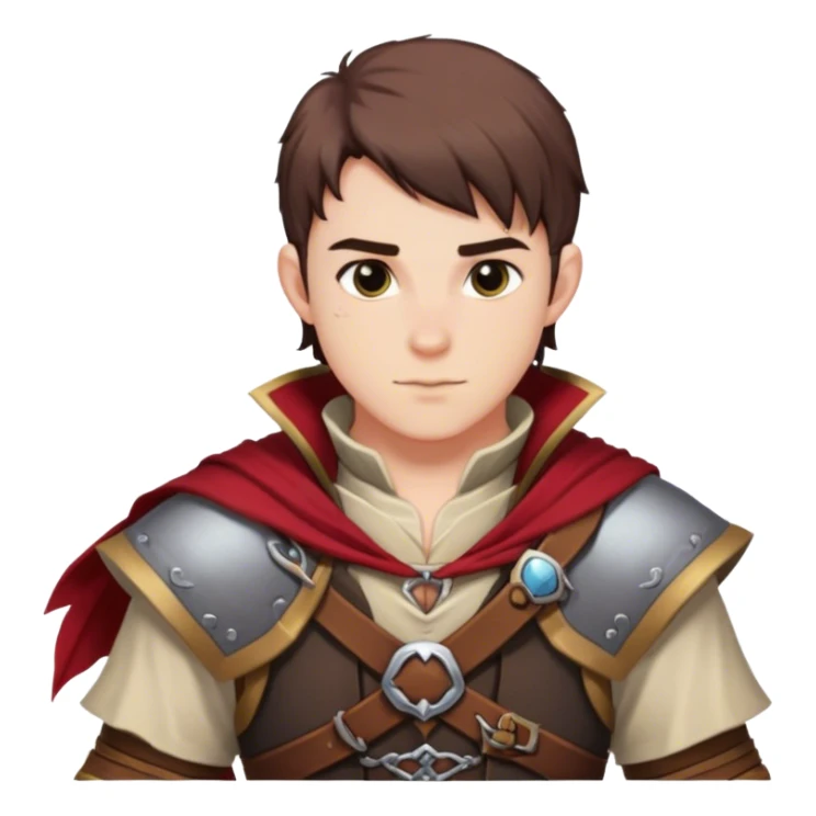 DnD character and his full outfit sticker