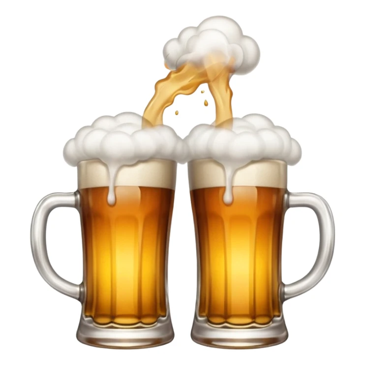 beer clink emoji combined with puff emoji sticker