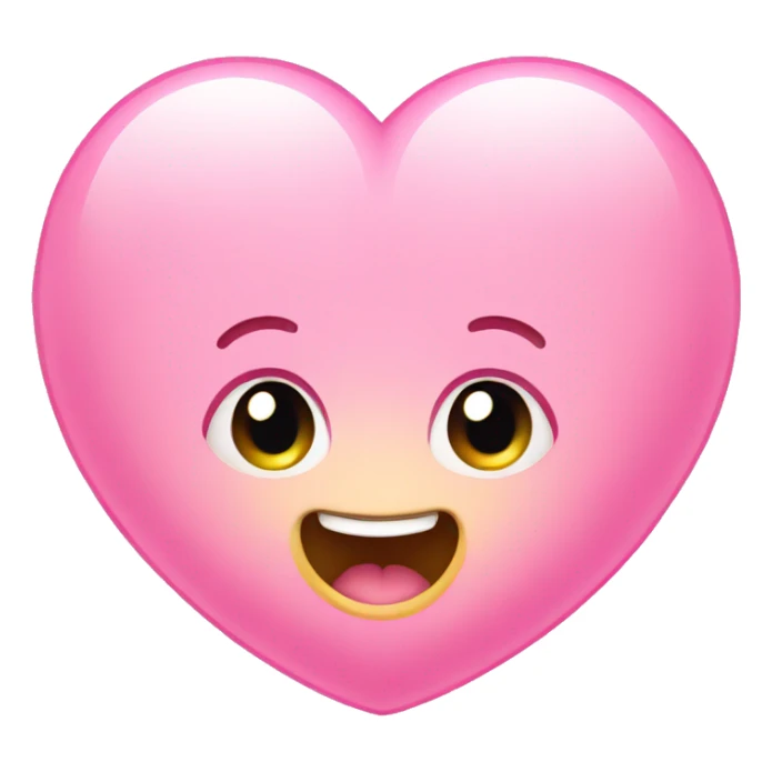 pink kawaii cute heart emoji sticker