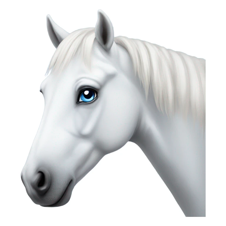 White horse with blue eyes  sticker