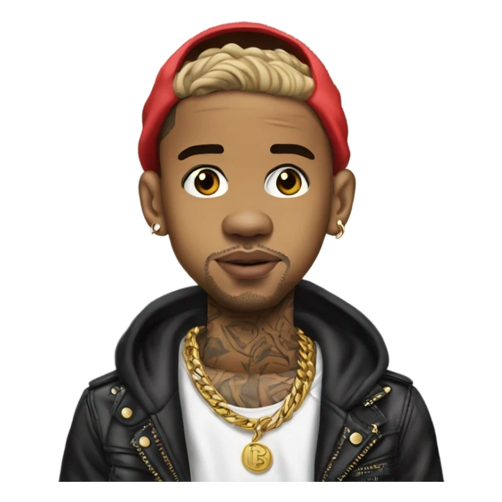 Hyper Realistic Chris Brown Royalty album  sticker