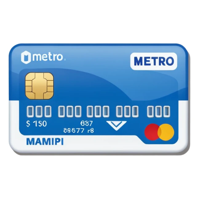 generate an ios genmoji of  a metro card sticker