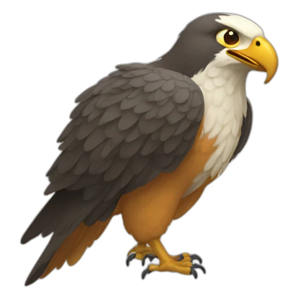 Una águila vestida de ratero sticker