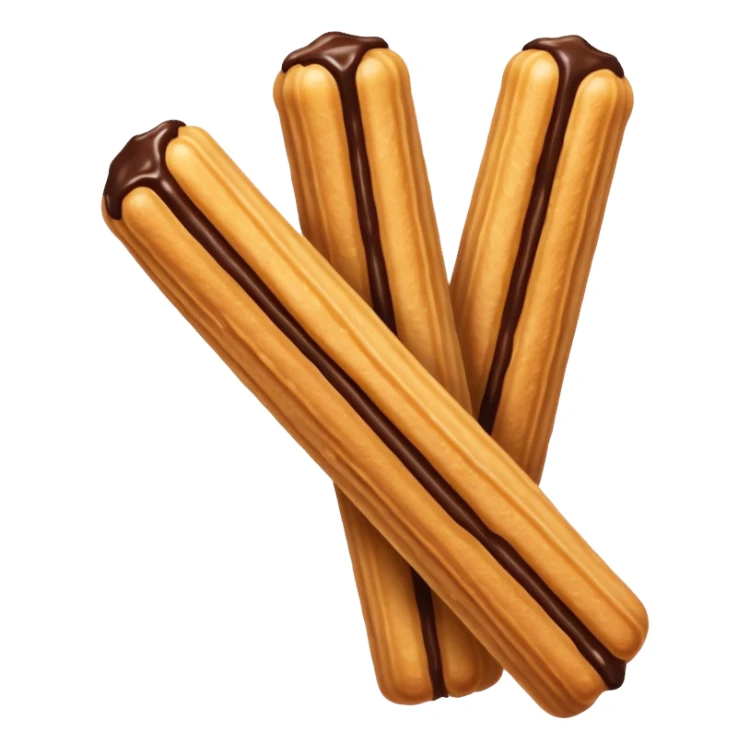 Churro sticks with drizzles of chocolate  sticker