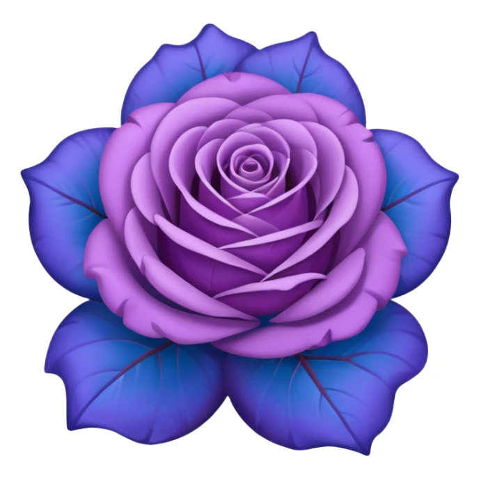 rose shape flower, no stem, now make it a blue purple color. dont use two colors, just one, the color code is: 0019ff sticker